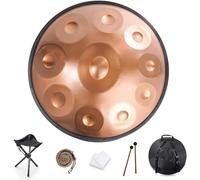 Handpan Drum Strumenti a percussione for tamburo handpan, tamburo handpan in re minore 440Hz 9/10/12 tamburo handpan for armonia professionale a tre toni, adatto for musicoterapia, meditazione, yoga (