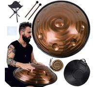 Handpan Drum, Strumento Professionale In Re Minore, 432 Hz/440 Hz Strumento A Percussione Professionale Handpan In Acciaio, Per La Guarigione Del Suono, La Meditazione E Il Rilassamento(A,9Notes(440Hz