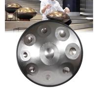 Handpan Drum, Tamburo Per Handpan，tamburo Curdo In Re Minore, Tamburo Handpan Strumento A Percussione Tamburo Handpan In Acciaio 432 Hz, Con Borsetta, 2 Bacchette E Supporto Per Tamburo Manuale(432Hz,