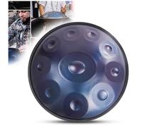 Handpan Drum, Tamburo Per Handpan，tamburo Curdo In Re Minore, Tamburo Handpan Strumento A Percussione Tamburo Handpan In Acciaio 432 Hz, Con Borsetta, 2 Bacchette E Supporto Per Tamburo Manuale(Blue,9
