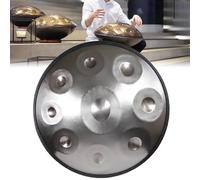 Handpan Drum, Tamburo Per Handpan，tamburo Curdo In Re Minore, Tamburo Handpan Strumento A Percussione Tamburo Handpan In Acciaio 432 Hz, Con Borsetta, 2 Bacchette E Supporto Per Tamburo Manuale(440Hz,