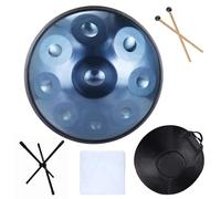 Handpan Drum, Tamburo Per Handpan，tamburo Curdo In Re Minore, Tamburo Handpan Strumento A Percussione Tamburo Handpan In Acciaio 432 Hz, Con Borsetta, 2 Bacchette E Supporto Per Tamburo Manuale(12Note