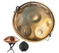Handpan Durevole Adulti Handpan Drum Strumento In Re Minore Premium Steel Hand Pan Drum 9 Note/10 Note/12 NoteSuperficie In Ottone Per Meditazione Regalo (Color : Gold-440H, Size : 9 notes)