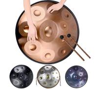 Handpan Percussion Hand Pan Drum 440hz/432hz Adults Handpan Drum Instrument In D Minor Premium Steel Hand Drum, Handpan Instrument Handpan Drums For Professional Performance(Gold,12 Notes (440Hz))