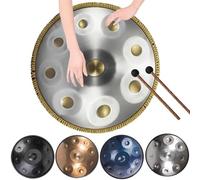 Handpan Percussion Hand Pan Drum 440hz/432hz Adults Handpan Drum Instrument In D Minor Premium Steel Hand Drum, Handpan Instrument Handpan Drums For Professional Performance(Golden eye,9 Notes (432Hz)