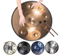 Handpan Percussion Hand Pan Drum 440hz/432hz Adults Handpan Drum Instrument In D Minor Premium Steel Hand Drum, Handpan Instrument Handpan Drums For Professional Performance(Gold,9 Notes (440Hz))