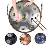 Handpan Percussion Hand Pan Drum 440hz/432hz Adults Handpan Drum Instrument In D Minor Premium Steel Hand Drum, Handpan Instrument Handpan Drums For Professional Performance(Golden eye,12 Notes (440Hz