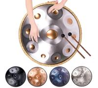 Handpan Percussion Hand Pan Drum 440hz/432hz Adults Handpan Drum Instrument In D Minor Premium Steel Hand Drum, Handpan Instrument Handpan Drums For Professional Performance(Golden eye,10 Notes (440Hz