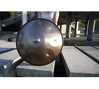 Handpan Planet - Handpan Curd, 9 Note D, 440 Hz, rivestito in nitruro | Handpan curdo a 9 note D con finitura nitrurata resistente alla corrosione, costruzione leggera come una piuma e tutorial