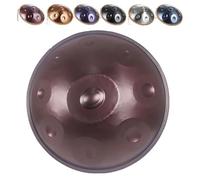 Handpan Set Di Tamburi in Re Minore da 56cm, 9/10/12 Note, 432Hz 440Hz Tamburo in Acciaio Handpan Strumento Musicale, con Borsa Morbida, Mazze,supporto per Principianti(Viola,432HZ/10Note)