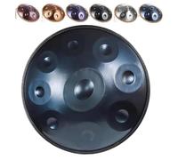 Handpan Set Di Tamburi in Re Minore da 56cm, 9/10/12 Note, 432Hz 440Hz Tamburo in Acciaio Handpan Strumento Musicale, con Borsa Morbida, Mazze,supporto per Principianti(Blu,432HZ/12Note)