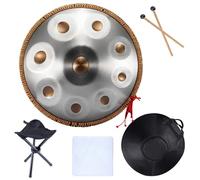 Handpan, strumento a batteria in re minore, in acciaio, con borsa e treppiede, ideale per produzioni musicali professionali e spettacoli dal vivo