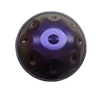 Handpan Strumento A Percussione 440hz 9/10/12 Note 56 Cm Handpan In Acciaio Con Morbida Borsa Bacchette Hand Pan Harmonic Per Il Trasporto Meditazione Personale Yoga(Dark Purple,10 Notes)
