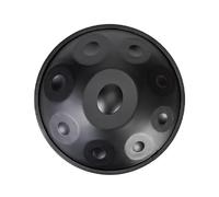 Handpan Strumento A Percussione 440hz 9/10/12 Note 56 Cm Handpan In Acciaio Con Morbida Borsa Bacchette Hand Pan Harmonic Per Il Trasporto Meditazione Personale Yoga(Nero,10 Notes)