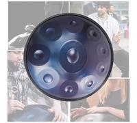 Handpan Strumento A Tamburo Kurd In Re Minore Da 22 Pollici Con Zaino Handpan Per Esibizioni Professionali, Tamburi Handpan Da 440 Hz Per Adulti, Con Supporto Per Bacchetta(Blue,10 Notes (432Hz))