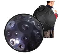 Handpan Strumento Musicale, Hand Drum Percussione 22 Pollici 12 Suoni D Minor 432 Hz/440Hz con Soft Hand Pan Bag, 2 Bacchette e il Sopporto(Blu,432Hz)