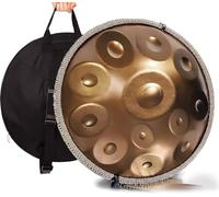 Handpan - Strumento per la guarigione del suono, meditazione e yoga, con supporto per batteria, mazze e borsa per il trasporto