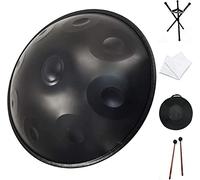 Handpan, tamburo a mano in D-Moll, 9 note, 22 pollici, strumento manuale in acciaio, 432 Hz, tamburo a mano, con custodia morbida, 2 bacchette per mano, supporto per la guarigione del suono,