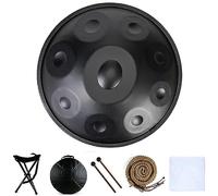 Handpan - Tamburo D Minor 9/10/12 note, in acciaio, con custodia, bacchette e supporto, strumento musicale per principianti ed esperti