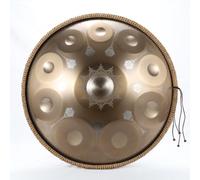 Handpan - Tamburo da 55,9 cm, 12 note, 440 Hz, 432 Hz, re minore, con custodia morbida, 2 bacchette, supporto e panno per esercitarsi e rilassarsi