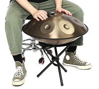 Handpan - Tamburo etereo, strumento a tamburo in metallo, 9 note, 55 cm, con morbida borsa per la padella, 2 martelli a mano, supporto per handpan, panno antipolvere, per la casa