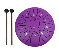 Handpan Tamburo Handpan da 6 pollici 11 note con borsa for batteria Libro di musica Bacchette for Plettri for dita Strumenti a percussione guarigione del suono(Purple)