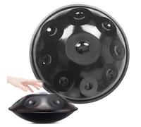 Handpan - Tamburo in acciaio professionale in re minore 432 Hz/440 Hz, percussione armonica con suono etereo, ideale per meditazione e relax (440 Hz, 9 note)