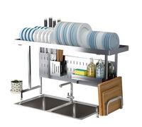 HanDpi Scolapiatti - Scolapiatti sopra Il lavello Regolabile, scolapiatti Multifunzionale di Grandi Dimensioni, scolapiatti in Acciaio Inossidabile per Il bancone della Cucina