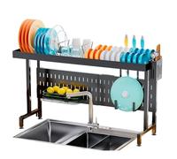 HanDpi Scolapiatti - Scolapiatti sopra Il lavello Regolabile, scolapiatti Multifunzionale di Grandi Dimensioni, scolapiatti in Acciaio Inossidabile per Il bancone della Cucina