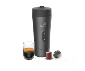 Handpresso Auto | macchina caffè a batteria - USB/C | caffettiera da viaggio premium per auto, furgone e outdoor | funziona con capsule espresso compatibili e ricaricabili | prepara Espresso e Lungo