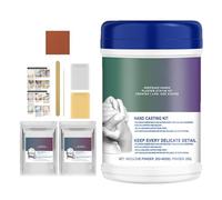 Handprint Kit For Couples - 3D Plaster Impression Box | Impression Material With Molding Container | Drying System For Hand Model, Fine Casting Powder, Detailed Istruzioni, Gift Idea For Wedding, An