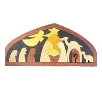 Hands Craft - Puzzle 3D in legno in miniatura, motivo: pastore e saggi, ornamento per casa e ufficio