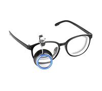 Hands Free Clip Magnifying Glass with Clamp 20X Magnification Clip-On Eyeglass Frame Magnifier Lens Jewelry Loupe Magnifying Lens for Solder Electronics Clock and Watch Repair (Glasses Not Included)