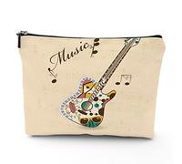 Hands, trousse da viaggio per il trucco, con mani colorate con terzo occhio malvagio, da donna, grande, in lino, organizer per cosmetici, articoli da toeletta, multicolore, 17,8 x 22,9 cm,
