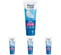 Handsan Urea - Crema intensiva per le mani, con urea al 5%, idratante e ad assorbimento rapido, per mani molto secche e danneggiate, 90 ml (Confezione da 4)