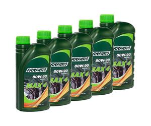 Handschalt FANFARO Olio Ingranaggi Max 4 80W-90 GL-4 Api GL4 5x 1 Litro Schalt