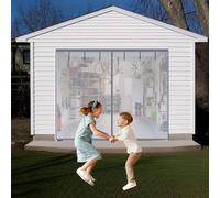 HandsFree - Tenda a rete per porta per patio e garage, resistente agli insetti, 244 x 305 cm, mantiene gli insetti fuori e fornisce un facile accesso