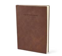 Handship 1Pc Blank Journal Notebook, Brown Hardcover Leather Notebook, 300 Pages, 11.34x 8.35 Inches Large Unlined Sketchbook for Women Men Note Taking Writing Drawing Work School Travel