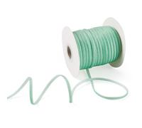 Handship Nastro in velluto turchese, 45 metri, 3 mm, con lato singolo, vintage, decorativo, per fai da te, artigianato, regali, fiocco, decorazioni per feste, colore turchese medio