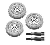 Handsome Face - Lame di ricambio per rasoio elettrico Handsomeface per rasoio elettrico da uomo, confezione da 3 testine di ricambio, 2 spazzole per la pulizia