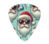 Handsome-Santa-Claus - Confezione da 12 plettri per chitarra con 3 spessori e scatola portaoggetti, plettri in ABS per basso elettrico