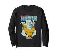 Handsome Squidward 90's Throwback Collage Funny Cartoon Maglia a Manica