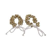 HANDTECHINDIA Indian Classic Kathak Ghungroo Coppia 16 No. Grandi campane legate con corda di cotone per cavigliera strumento musicale dall'India Dance Accessories (25-25)