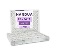 Handua 20 x 24 x 1 filtro aria MERV 13, filtro di ricambio aria AC per forni placcati, confezione da 4 (dimensioni reali: 50,2 x 60,3 x 1,9 cm)