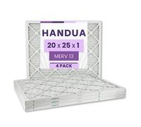 Handua 20 x 25 x 1 filtro aria MERV 13, filtro di ricambio aria AC per forni placcati, confezione da 4 (dimensioni reali: 50,2 x 63,9 x 1,9 cm)