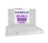 Handua 20 x 30 x 1 filtro aria MERV 13, filtro di ricambio aria AC per forni placcati, confezione da 4 (dimensioni reali: 50,2 x 75,6 x 1,9 cm)