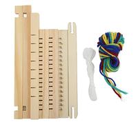 Handwebstuhl Handwebrahmen Webstuhl Maschine mit glatten Oberflächen einfach zu bedienen für Kinder Erwachsene Anfänger Holz 7 Sticks 2 Seile Christmas Gifts