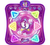 Handwell Dance Mat Kids, Tappetino da Ballo Luminoso con Bluetooth e 5 modalità di Gioco, Tappeto Musicale Bambini Gioco Bambin, Regali di Natale e Compleanno per Bambini e Bambine dai 3 ai 10 Anni