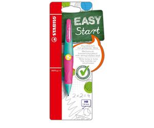 Handwriting Pencil - STABILO EASYergo 1.4 - Left Handed - Turquoise/Neon Pink tu
