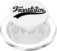 Handwritten Black Translator Design with Vintage Underline PopSockets PopGrip per MagSafe